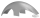 4.75" St smooth cafe front fender (DE)