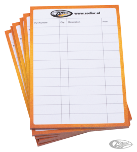 Zodiac note block DIN A6 (DE)