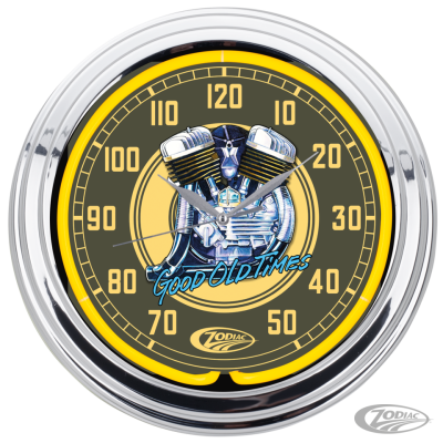 Zodiac "Flathead" Neon Clock 15" (DE)