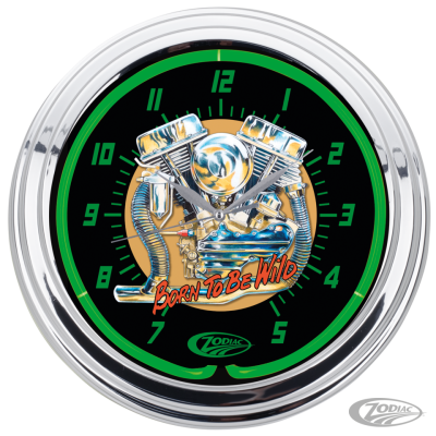 Zodiac "Panhead" Neon Clock 15" (DE)