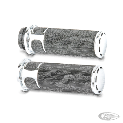SLOT TRACK  GRIPS, H-D, CBL LONG, CHR (DE)