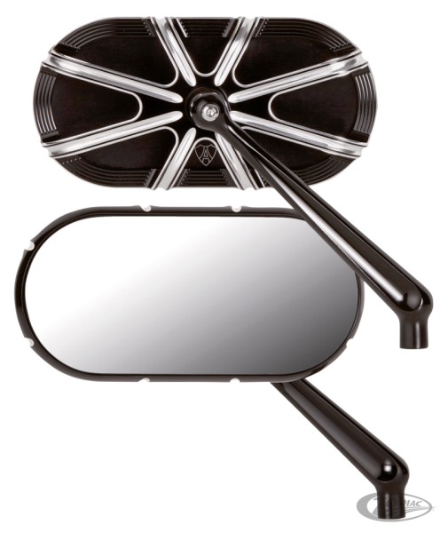 10-Gauge Caged series blk mirror left (DE)