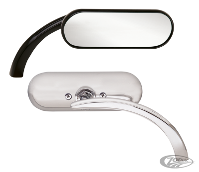 CHROME MINI OVAL MIRROR LEFT (DE)
