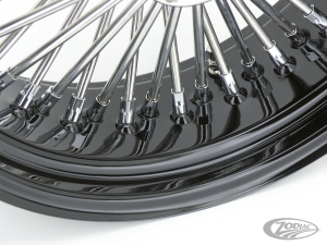 Black rim+hub Fat Daddy 17X6" 50