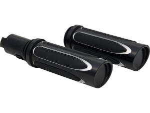 Deep Cut Comfort Grips Black 1" Throttle By Wire