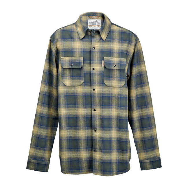 Biltwell Hi Test Flannel shirt moss Size S