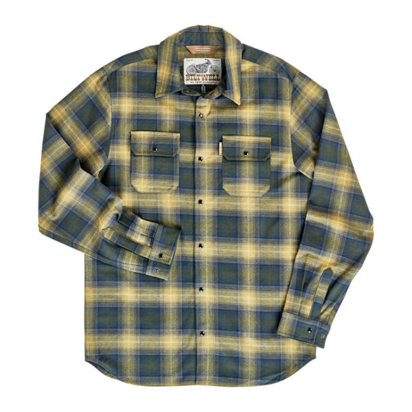 Biltwell Hi Test Flannel shirt moss Size S
