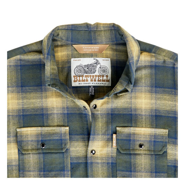 Biltwell Hi Test Flannel shirt moss Size S