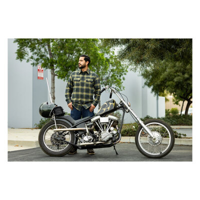 Biltwell Hi Test Flannel shirt moss Size S