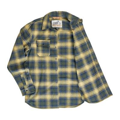 Biltwell Hi Test Flannel shirt moss Size S