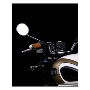 Trip Machine, leather handlebar grip wraps. Tan