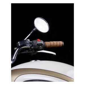 Trip Machine, leather handlebar grip wraps. Tobacco brown