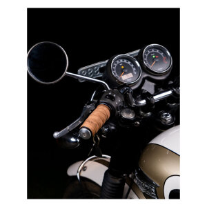 Trip Machine, leather handlebar grip wraps. Tobacco brown