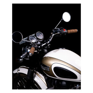 Trip Machine, leather handlebar grip wraps. Tobacco brown