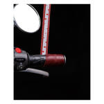 Trip Machine, leather handlebar grip wraps. Cherry red