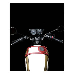 Trip Machine, leather handlebar grip wraps. Black perforated