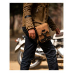 Trip Machine, Thigh bag / leg bag. Tobacco brown