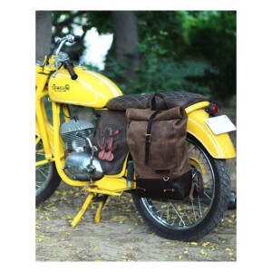 Trip Machine, Backpack/Saddlebag 15 liter. Tobacco brown