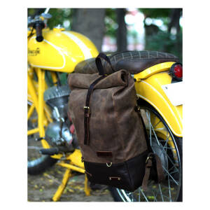 Trip Machine, Backpack/Saddlebag 15 liter. Tobacco brown
