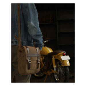 Trip Machine, tank and tail bag. 4.4 liter. Tobacco brown