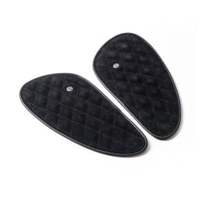 Trip Machine, Diamond leather gas tank pad set. Black suede