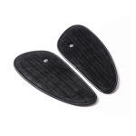 Trip Machine, Classic leather tank pad set. Black suede