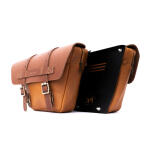 Trip Machine, Wingman side panel bag set. Vintage tan