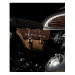 Trip Machine, Wingman side panel bag set. Tobacco brown