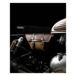 Trip Machine, Wingman side panel bag set. Tobacco brown