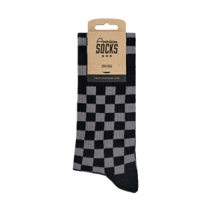 American Socks Mid high Checkerboard Grey socks One size fits most; 20 cm