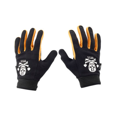 Lucky 13 Pirate Skull gloves black /yellow Size L