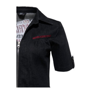 Queen Kerosin Rock N Roll Rebel Queens retro denim dress bla Size XS