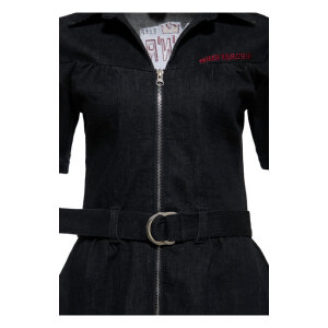 Queen Kerosin Rock N Roll Rebel Queens retro denim dress bla Size XS