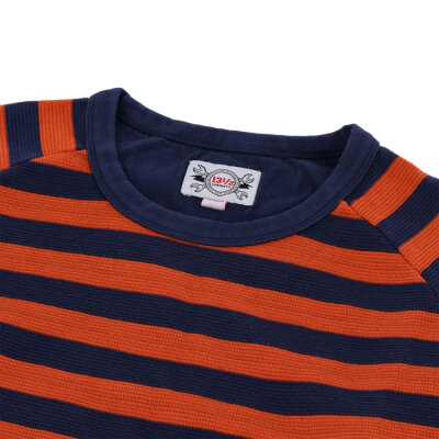 13 1/2 Waffle jersey orange/navy Size M