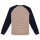 13 1/2 Waffle jersey sand/navy Size S