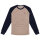 13 1/2 Waffle jersey sand/navy Size L