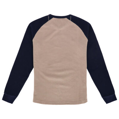 13 1/2 Waffle jersey sand/navy Size XL