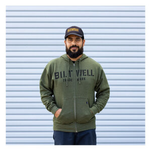 Biltwell Stencip zip hoodie green Size M