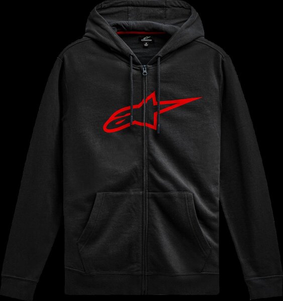 Hoodie Zip Ageless V3 Blk/rd 2