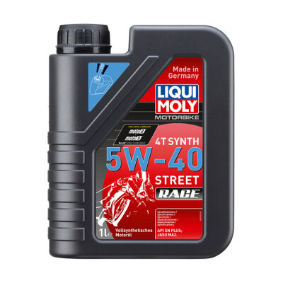 Liqui Moly, 4T Synthetic 5W-40 Street Race motor oil. 1L