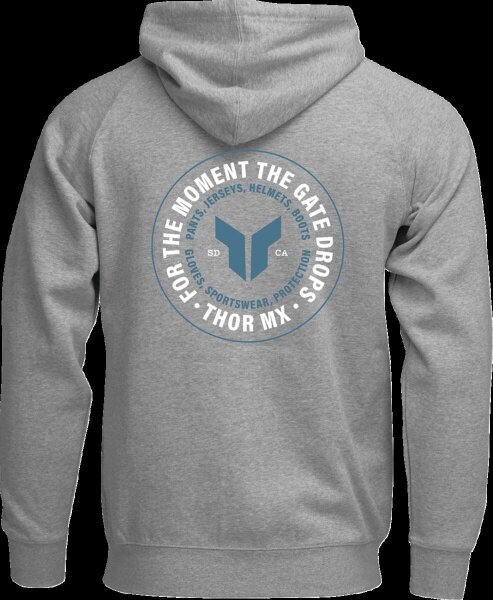 Hoodie Zip Up Badge Htr Gray 3