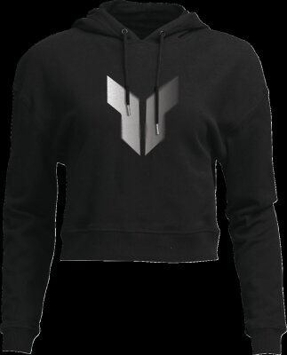 Hoodie Women Crop Noise Bk Lg