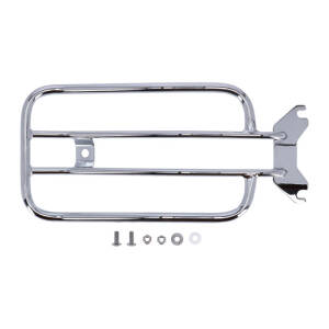 Solo seat luggage rack, 7". Chrome