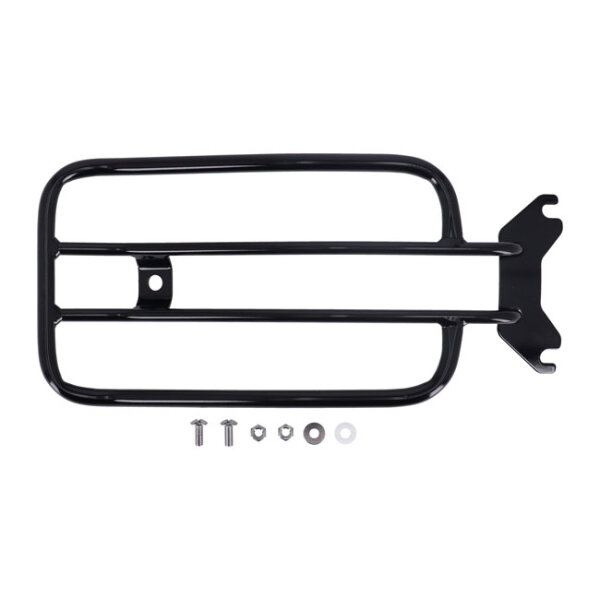 Solo seat luggage rack, 7". Black