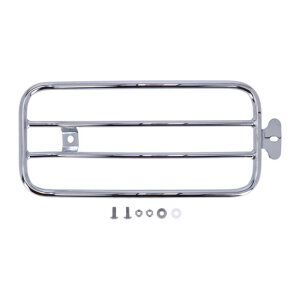 Solo seat luggage rack, 7". Chrome