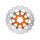 Galfer brake rotor. Wave. Floating. Orange. 300x5mm