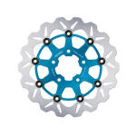 Galfer brake rotor. Wave. Floating. Blue. 330x5mm