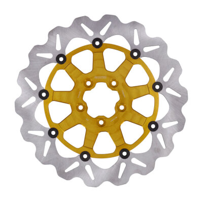Galfer brake rotor. Wave. Floating. Gold. 330x5mm