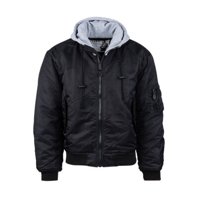 MA-1 Bomber hooded flight jacket black Size S