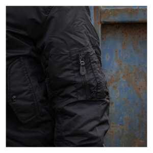 MA-1 Bomber hooded flight jacket black Size S